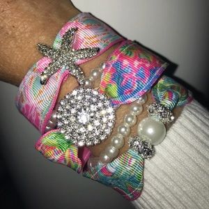 Starfish Ribbon Bracelet Set beach vacation